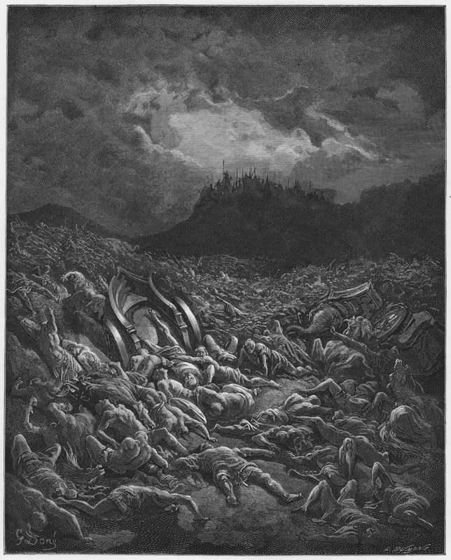 Gustave Dore Biblia: Az ammoniták és moábiták seregeinek elpusztítása alkotó: Gustave Dore