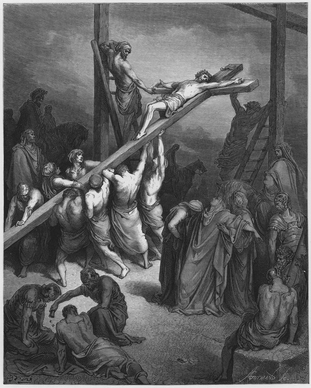 Gustave Dore Biblia: A kereszt felállítása alkotó: Gustave Dore