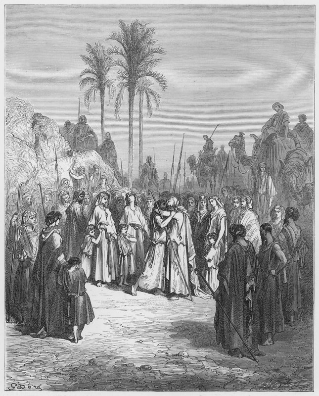 Gustave Dore Biblia: Jákob és Ézsau találkozása alkotó: Gustave Dore