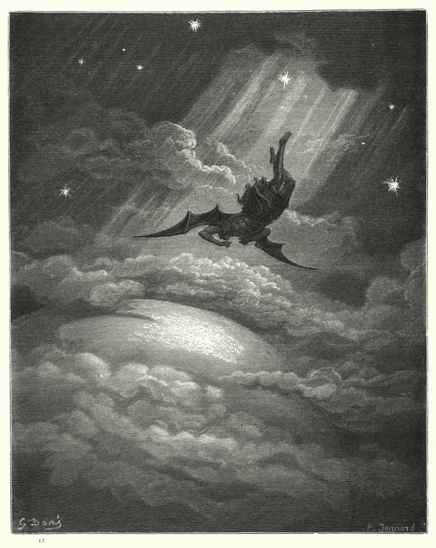 Illusztráció: Gustave Dore: Miltons Paradise Lost, III. könyv, 739-741 alkotó: Gustave Dore