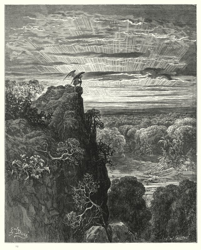 Illusztráció: Gustave Dore: Miltons Paradise Lost, IV. könyv, 172., 173. sor alkotó: Gustave Dore