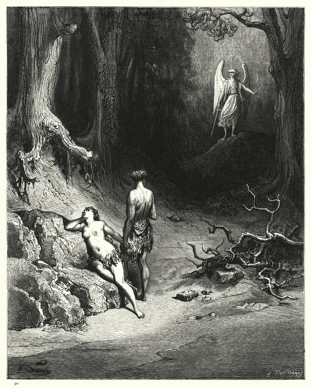 Illusztráció Gustave Dore: Miltons Paradise Lost, XII. könyv, 645. sor alkotó: Gustave Dore