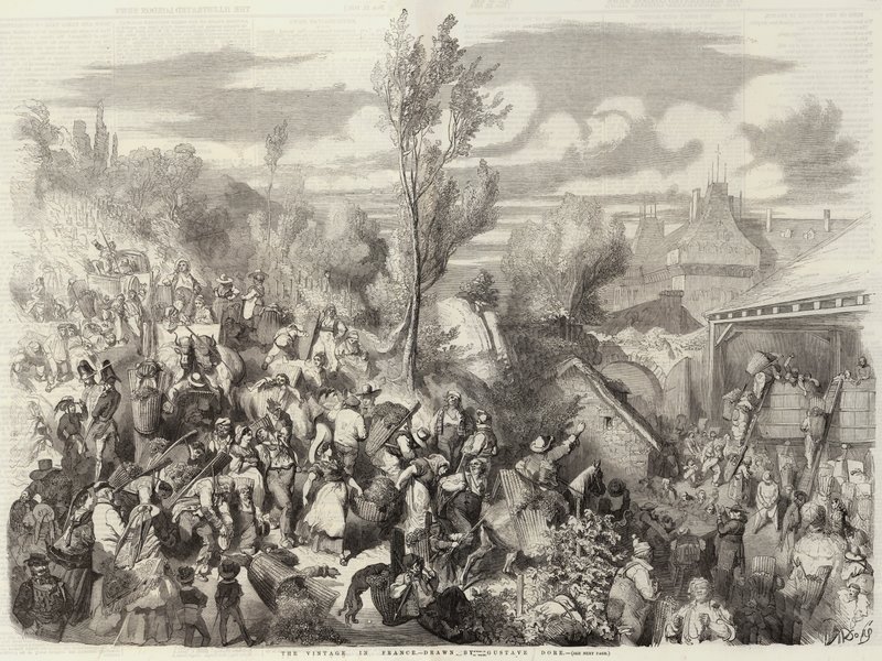 A franciaországi szüret alkotó: Gustave Dore