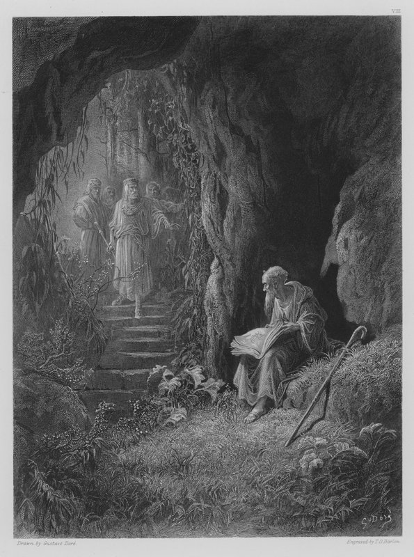 A barlangi jelenet alkotó: Gustave after Dore