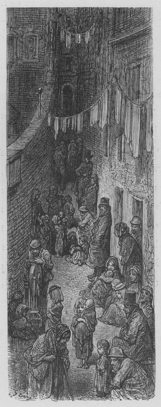 Egy utca a szegény környéken alkotó: Gustave after Dore