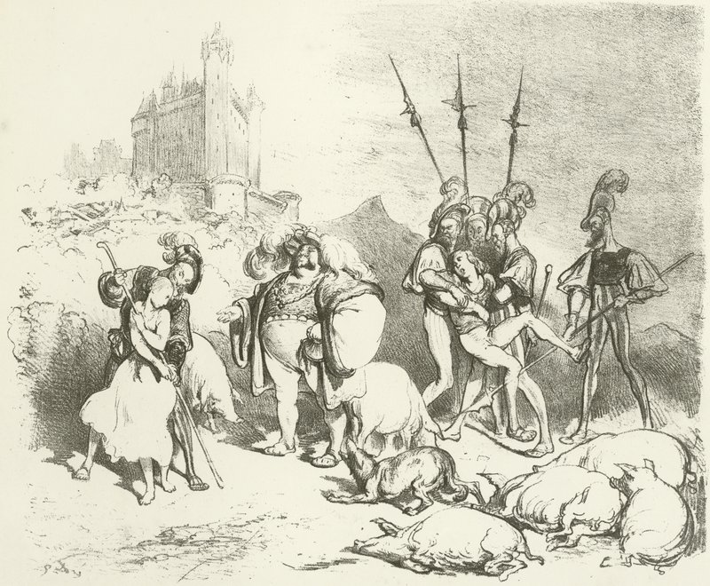 Feudális használat (mélynyomás) alkotó: Gustave Dore