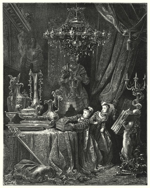 A kékszakáll; Kékszakáll (metszet) alkotó: Gustave Dore