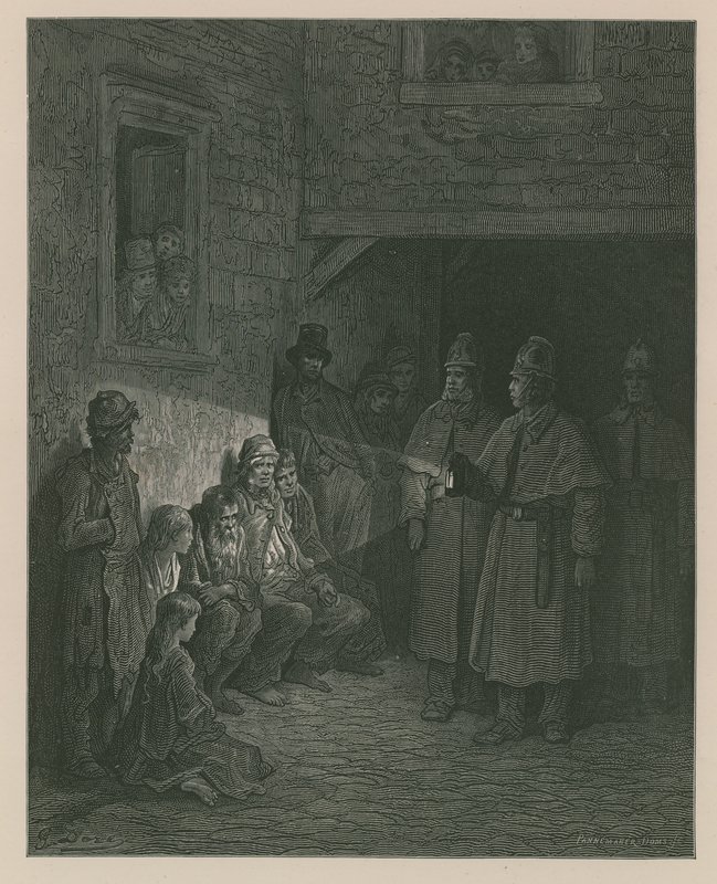 Rendőrök az ütemben alkotó: Gustave Dore