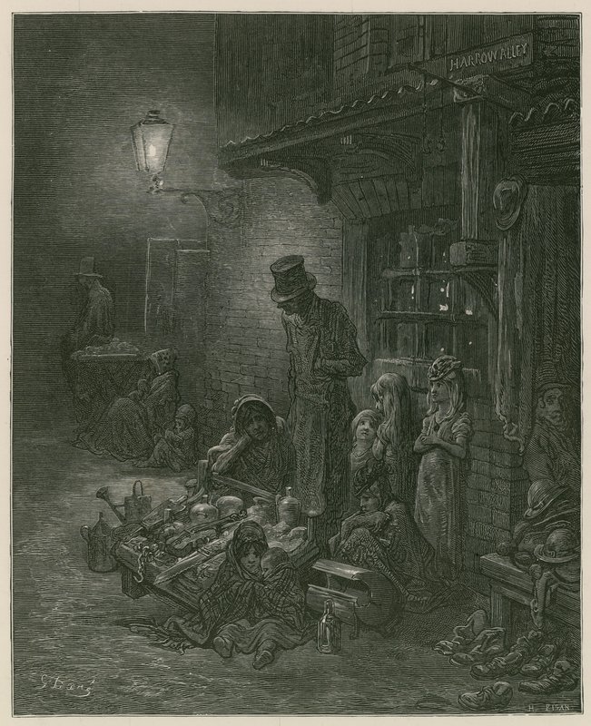 Nyomornegyedek Londonban alkotó: Gustave Dore