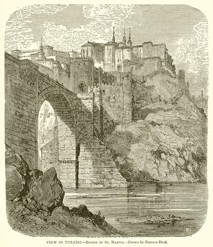 Nézet Toledóban.--Szent Márton hídja alkotó: Gustave Dore