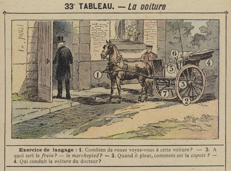 Az autó (színes litho) alkotó: Gustave Fraipont