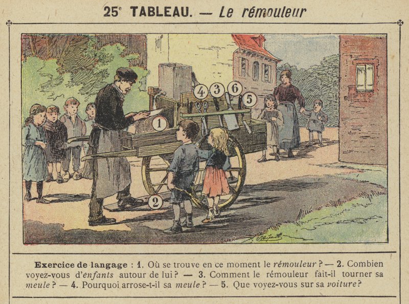 A daráló (színes litho) alkotó: Gustave Fraipont