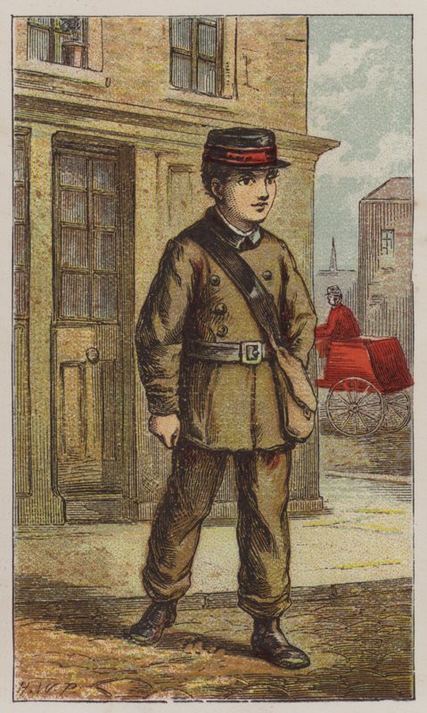 Telegraph Boy (színes litho) alkotó: H.W. (after) Petherick