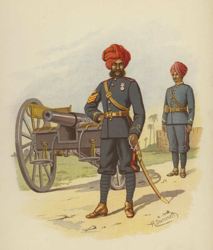 A bombayi tüzérség alkotó: H. Bunnett
