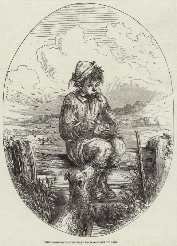 A Varjúfiú karácsonyi ebédje alkotó: Hablot Knight Browne