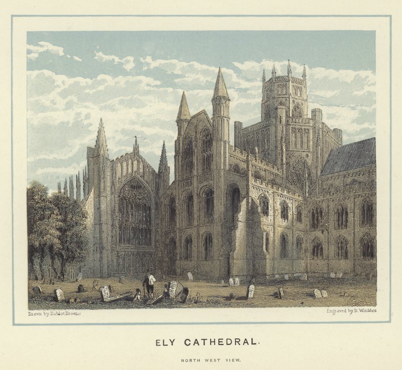 Ely-székesegyház, északnyugati nézet alkotó: Hablot Knight Browne