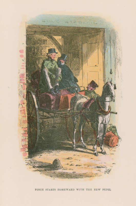 Illusztráció Martin Chuzzlewit számára alkotó: Hablot Knight Browne