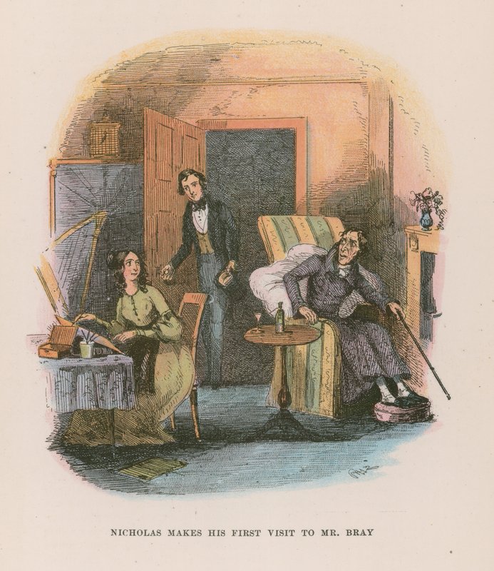 Illusztráció Nicholas Nickleby számára alkotó: Hablot Knight Browne