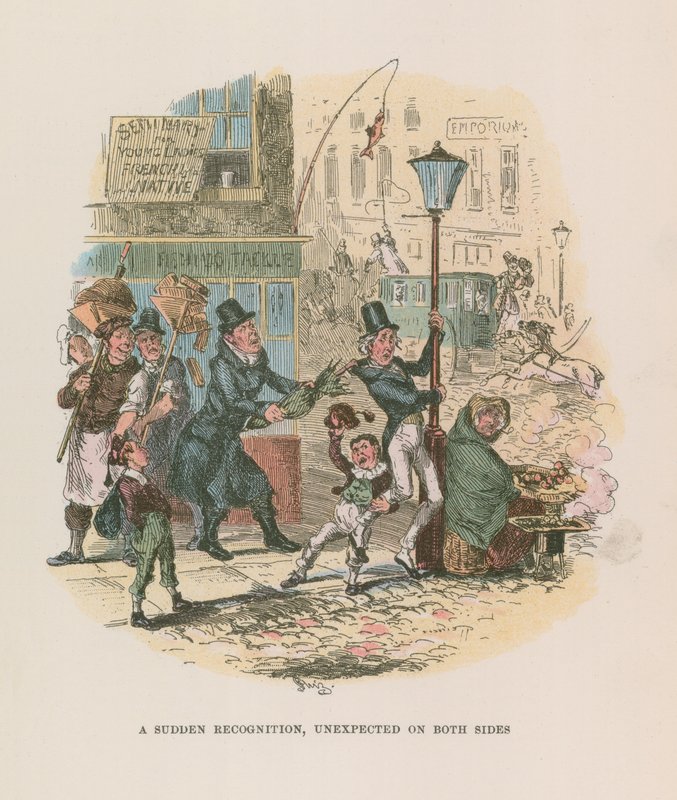 Illusztráció Nicholas Nickleby számára alkotó: Hablot Knight Browne