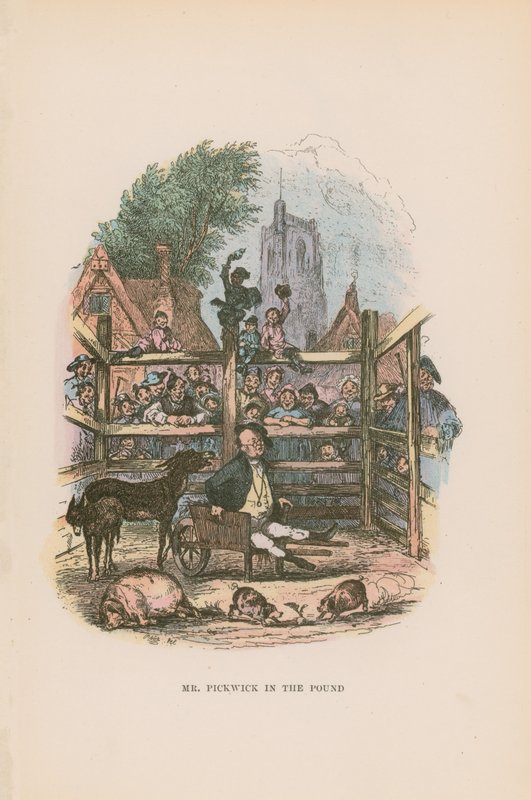 Illusztráció a Pickwick Papers számára alkotó: Hablot Knight Browne