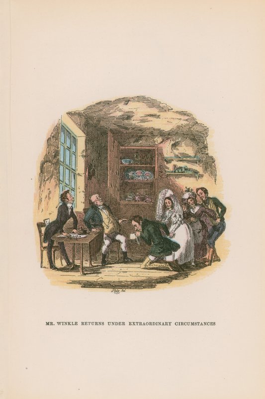 Illusztráció a Pickwick Papers számára alkotó: Hablot Knight Browne