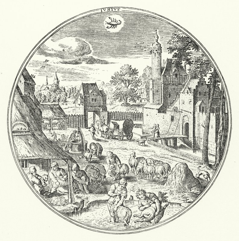 június (metszet) alkotó: Hans (after) Bol