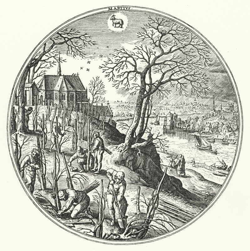 március (metszet) alkotó: Hans (after) Bol