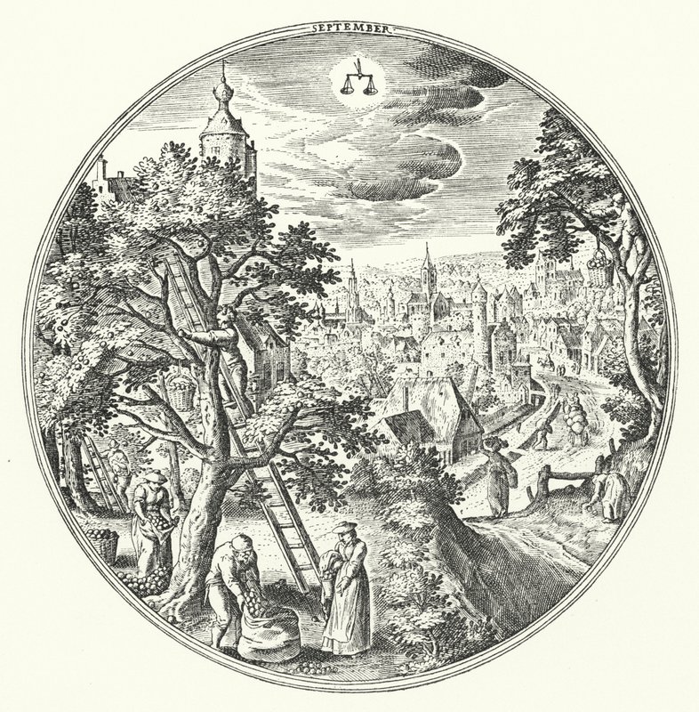 Szeptember (metszet) alkotó: Hans (after) Bol