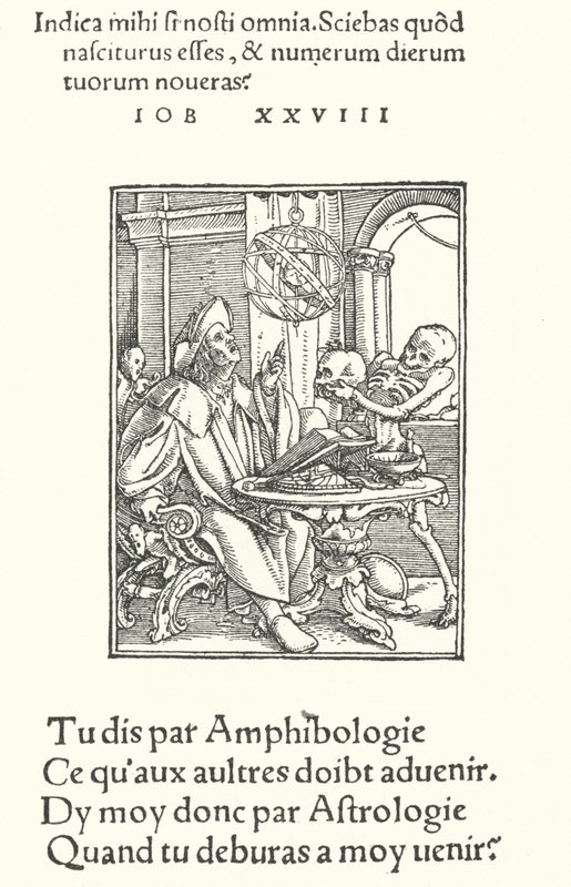 Az asztrológus (metszet) alkotó: Hans (after) Holbein the Younger