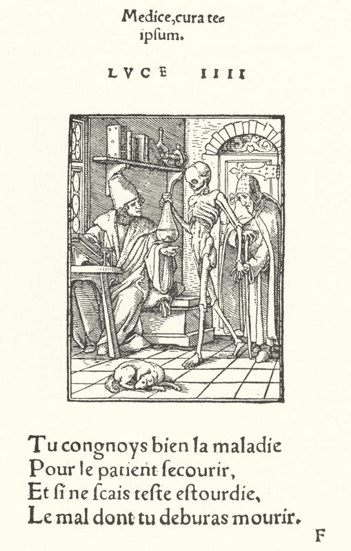 Az orvos (metszet) alkotó: Hans (after) Holbein the Younger