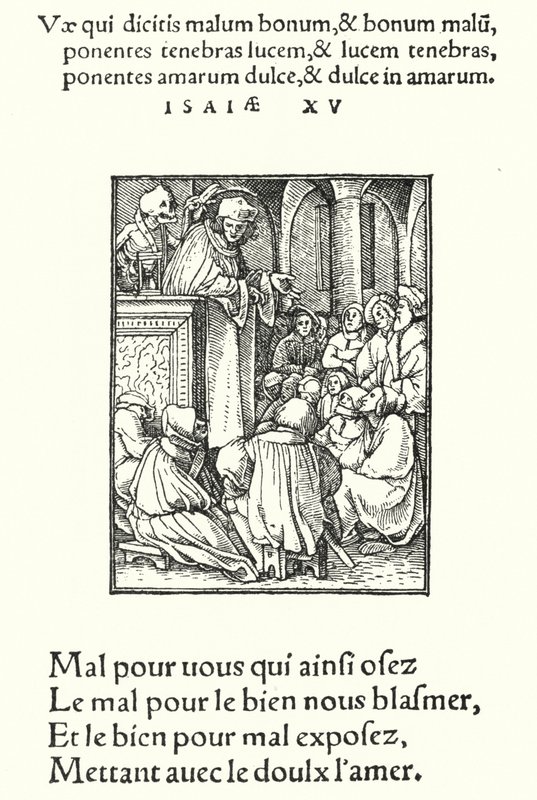 A prédikátor (metszet) alkotó: Hans (after) Holbein the Younger