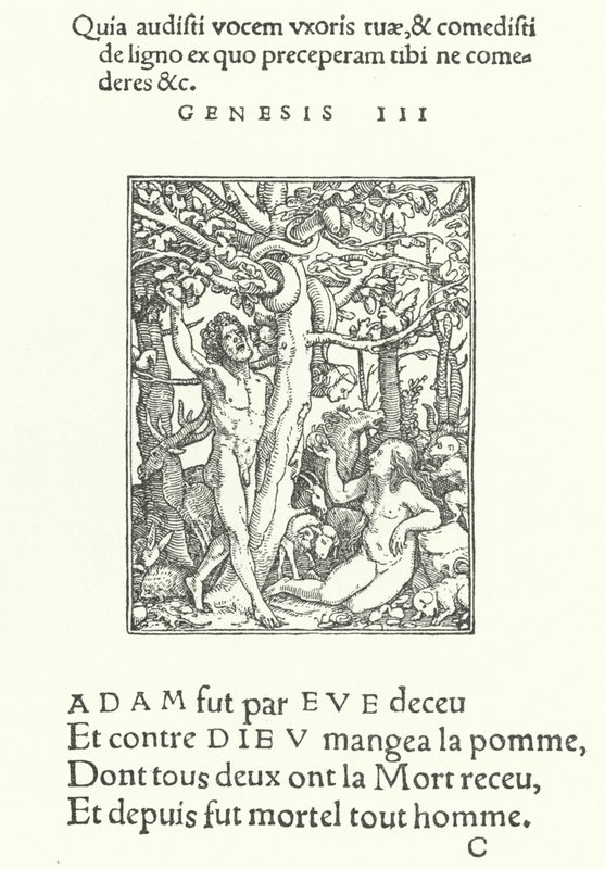 A kísértés (metszet) alkotó: Hans (after) Holbein the Younger