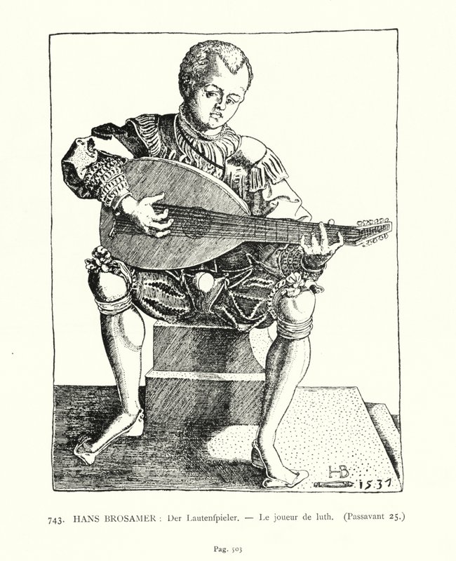 A lantos (metszet) alkotó: Hans Brosamer