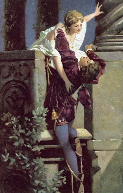 Erkélyjelenet, Rómeó és Júlia alkotó: Hans Makart