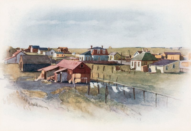 Egy préri város, Gleichen, Alberta alkotó: Harold Copping
