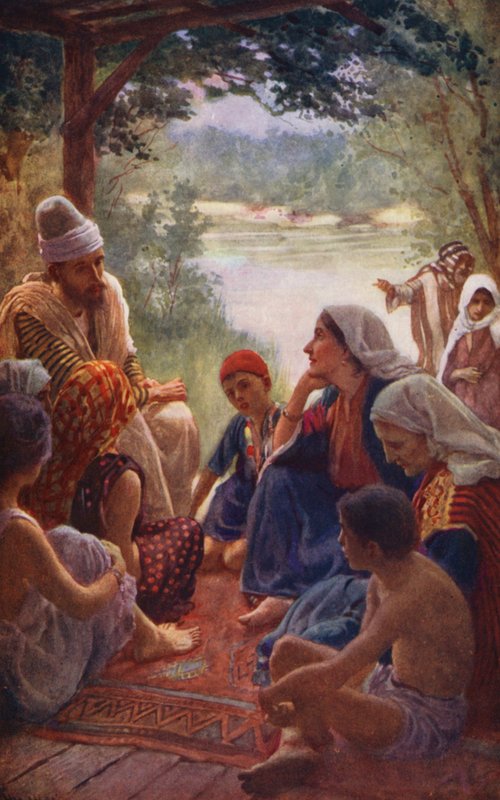 Újszövetség: Lídia (színes litográfia) alkotó: Harold Copping