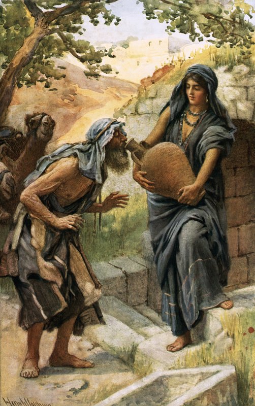 Rebeka a kútnál alkotó: Harold Copping
