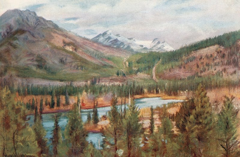 A Bow folyó Banffnál alkotó: Harold Copping