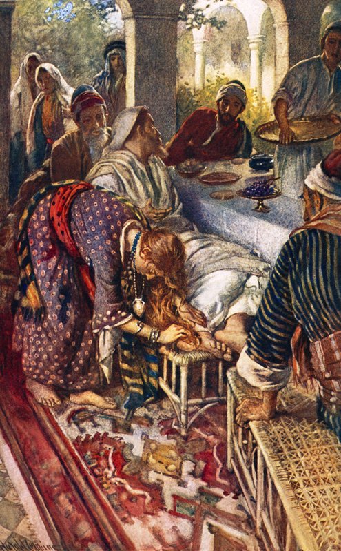 A nő a kenőcs dobozával alkotó: Harold Copping