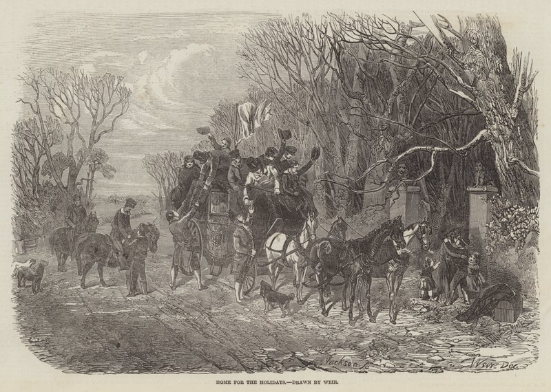 Otthon az ünnepekre alkotó: Harrison William Weir