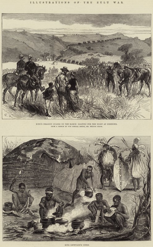 Illusztrációk a zulu háborúról alkotó: Harry Furniss