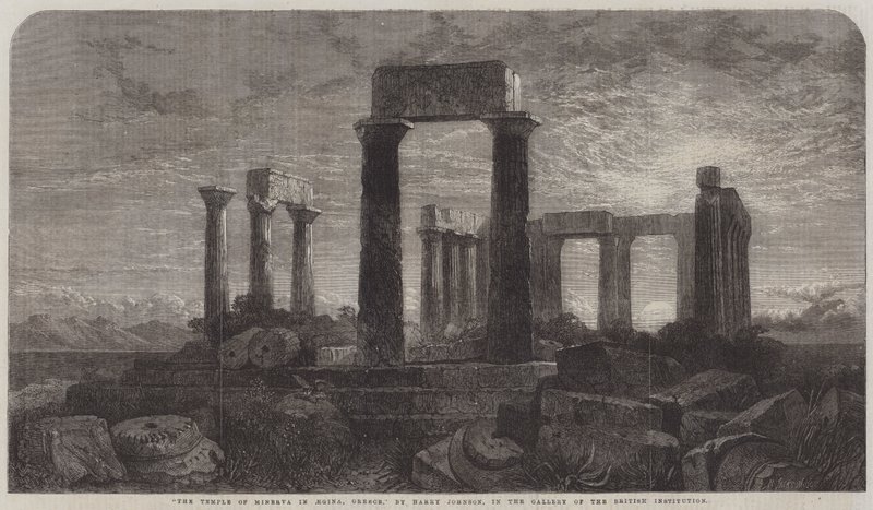 Minerva temploma Aeginában, Görögországban alkotó: Harry John Johnson