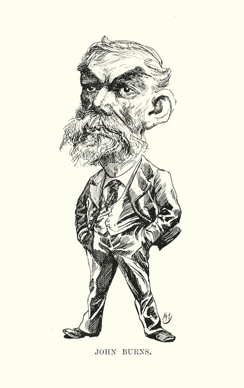 John Burns (litográfia) alkotó: Harry (after) Furniss