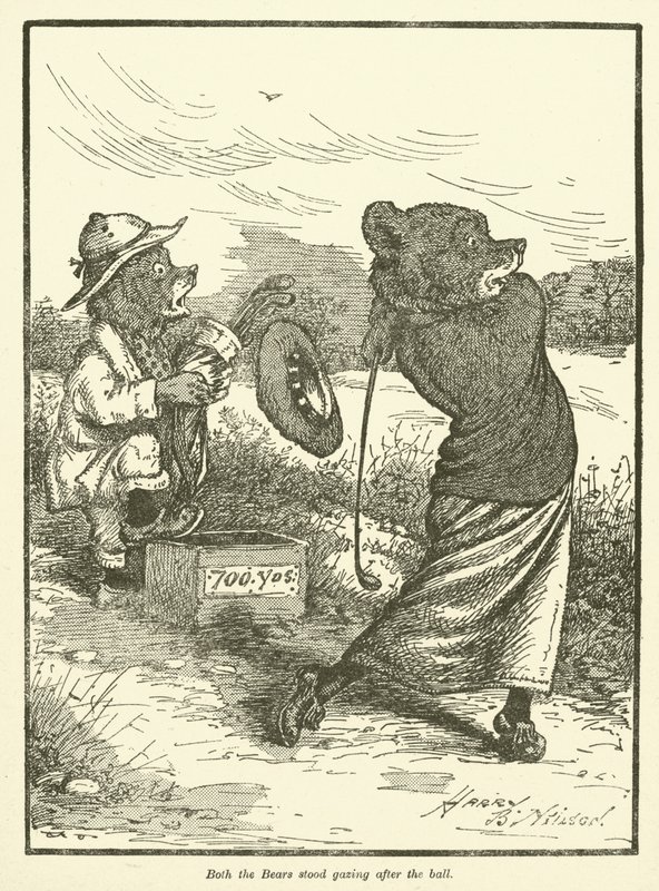 Golfozó medvék (színes litó) alkotó: Harry B Neilson