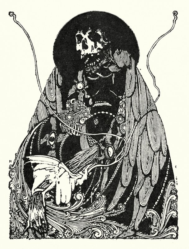 Edgar Allan Poe: End Piece (litográfia) alkotó: Harry Clarke