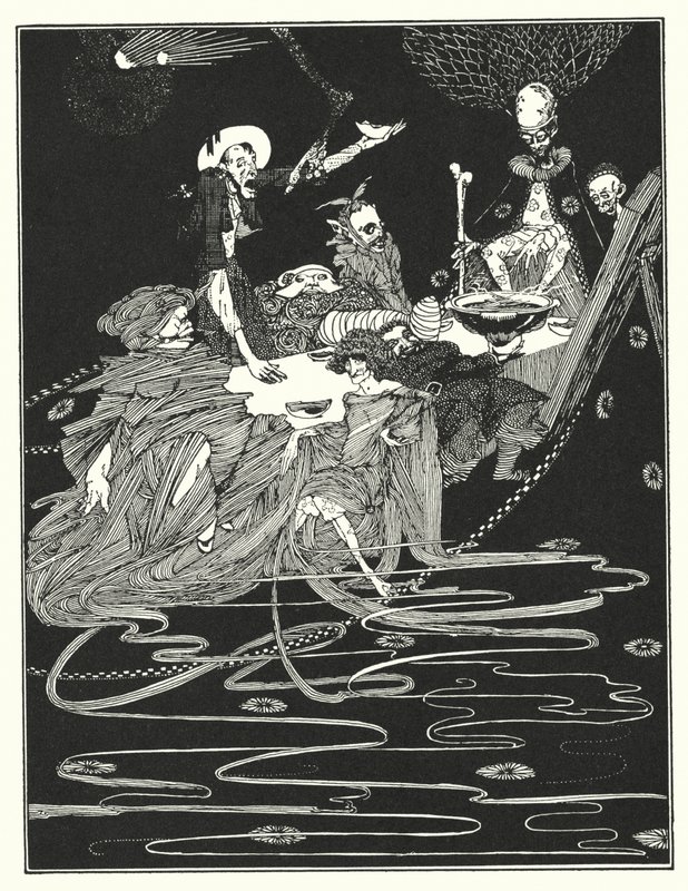 Edgar Allan Poe: Pesti király (litográfia) alkotó: Harry Clarke