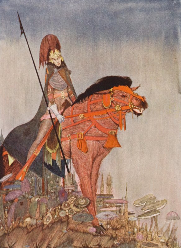 Edgar Allan Poe: Metzengerstein (színes litográfia) alkotó: Harry Clarke
