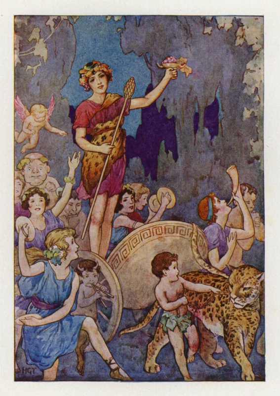 Bacchus (színes litográfia) alkotó: Harry George Theaker