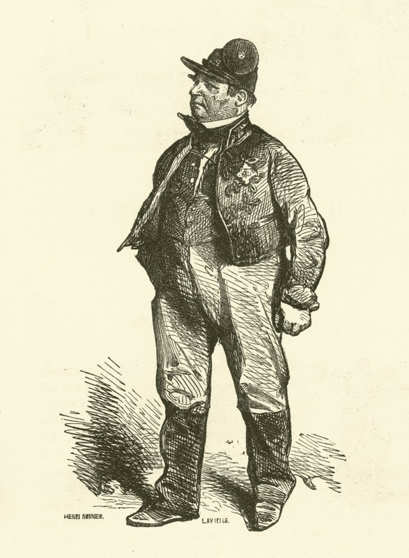 The Diligence Conductor (metszet) alkotó: Henri Bonaventure (after) Monnier