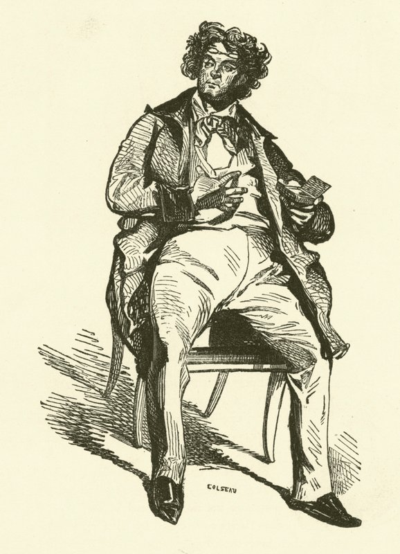 A színházi ügynök (metszet) alkotó: Henri Bonaventure (after) Monnier